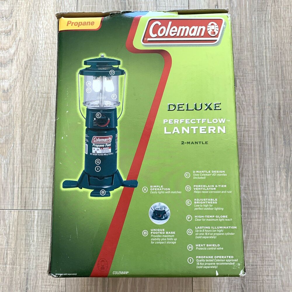 Coleman Deluxe Perfect Flow Lantern 2 Mantle Propane - Picture 3 of 8
